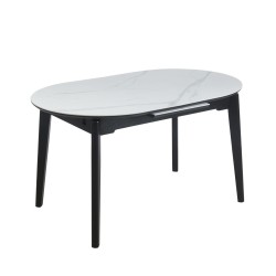 Ausziehbarer Tisch (weißer Marmor) 140(180)x85