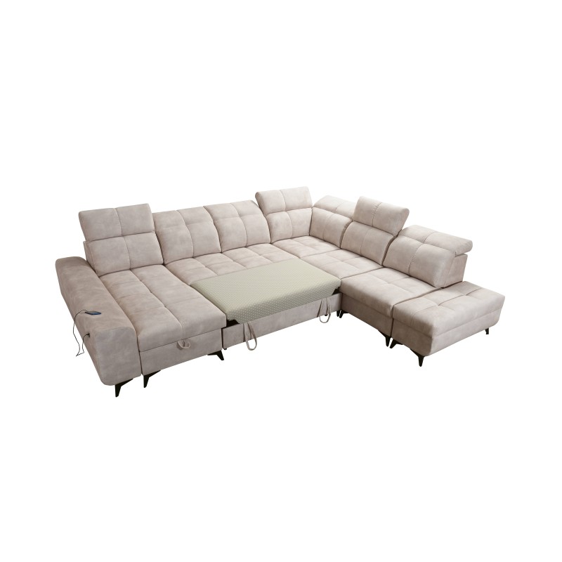 Funktionales Ecksofa in U-Form Ascot X mit Samtstoff, Wave 4 | Möbelgeschäft Funktionales Ecksofa in U-Form Ascot X mit Samtstoff, Wave 4 | Möbelgeschäft