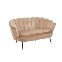 Velvet sofa (cappuccino) /black legs/