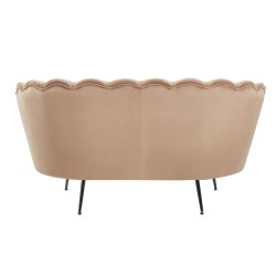 Samtsofa (Cappuccino) /schwarze Beine/ Samtsofa (Cappuccino) /schwarze Beine/