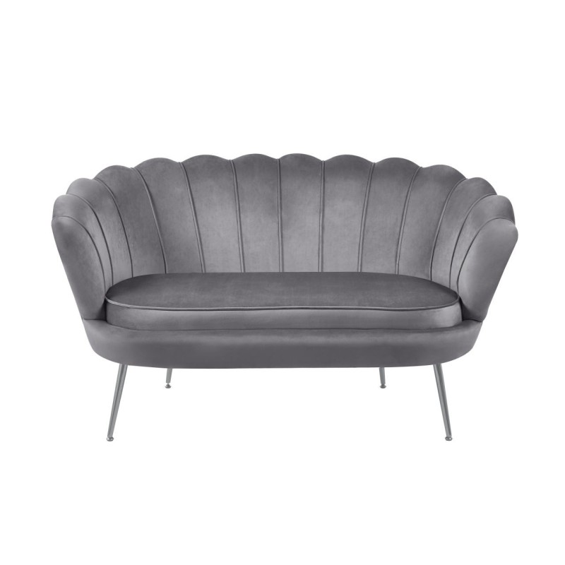 Sofa velvet (szara) /nogi srebrne/ Sofa velvet (szara) /nogi srebrne/