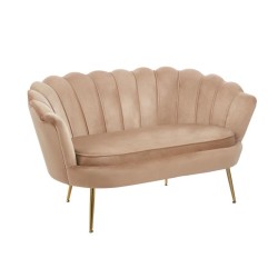 Sofa velvet (cappuccino) /gold legs/