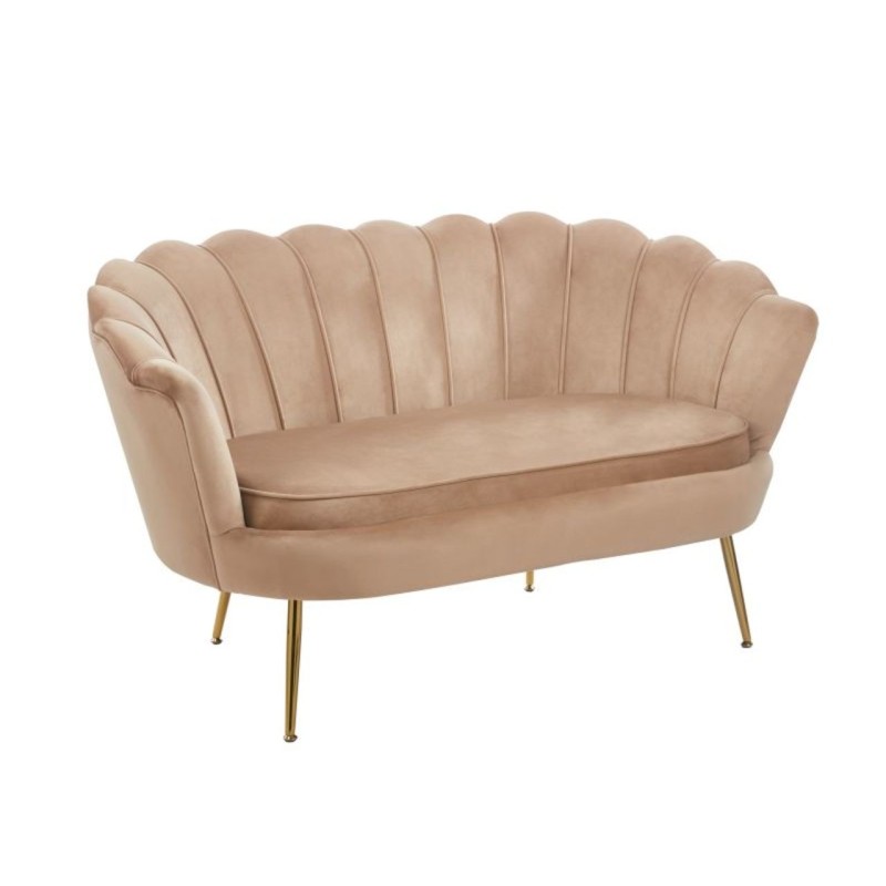 Sofa velvet (cappuccino) /nogi złote/