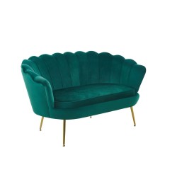Velvet sofa (green) /golden legs/