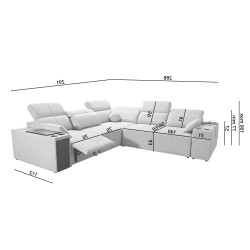 Milano III Mix corner sofa with a sleeping function (Weave, Verita 80) | Your living room full of comfort