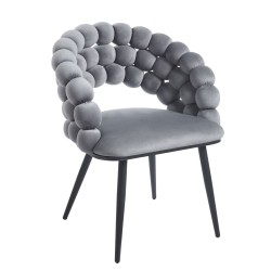 Silla de terciopelo (gris)