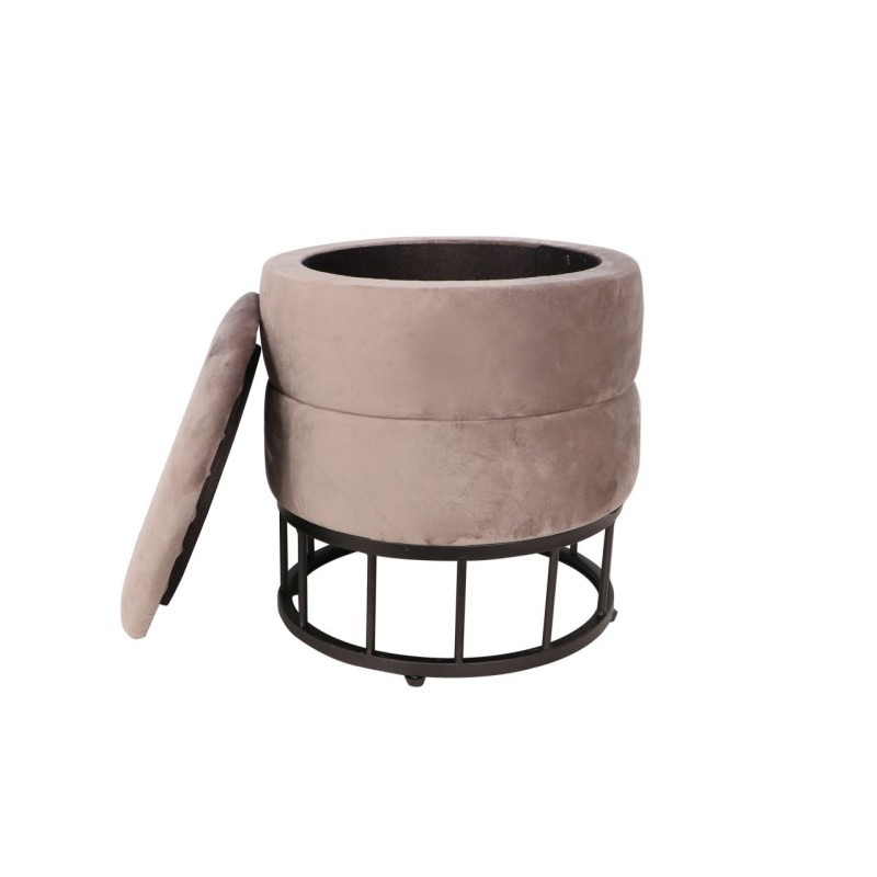 Puf de terciopelo (gris)