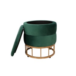 Samt-Pouf (grün)