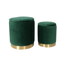 Poufs (set of 2) green Poufs (set of 2) green