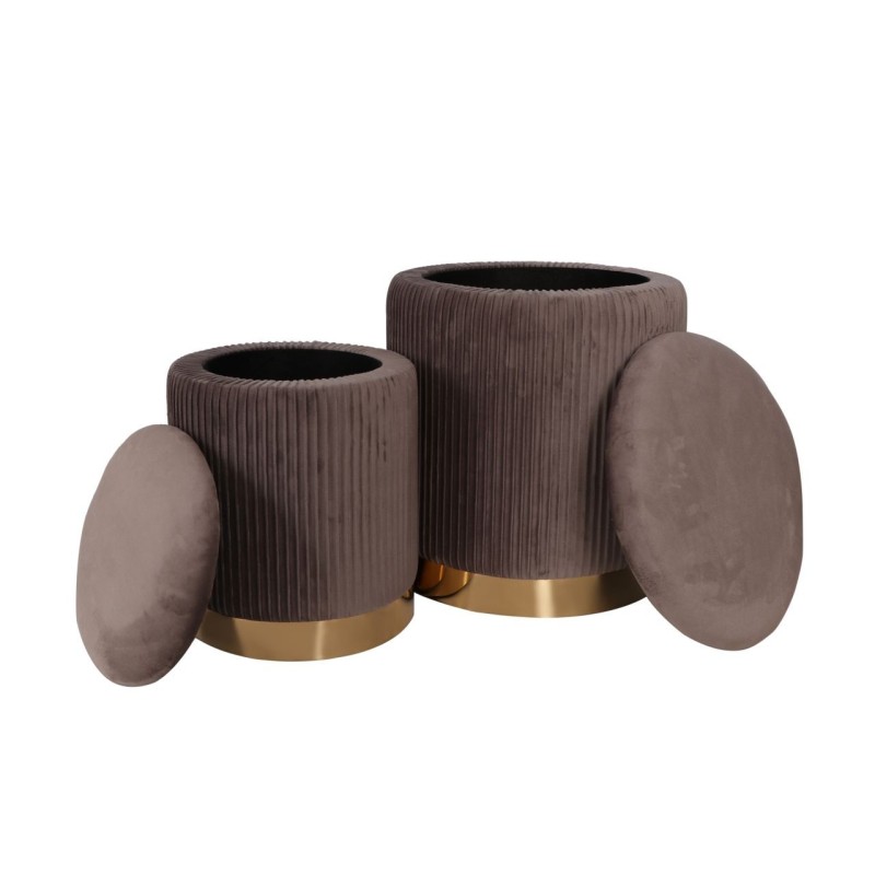 Poufs (Set von 2 Stück) grau