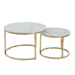 Bench (white marble/gold gloss) 70 + 50 Bench (white marble/gold gloss) 70 + 50