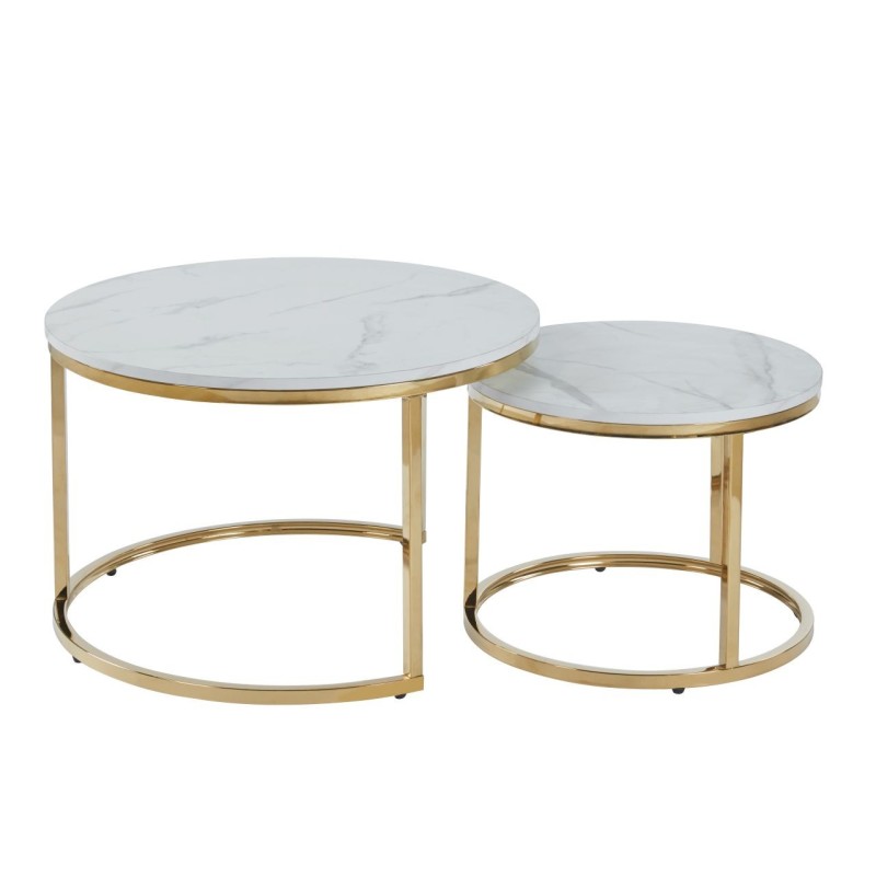 Bench (white marble/gold gloss) 70 + 50 Bench (white marble/gold gloss) 70 + 50