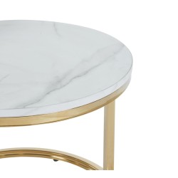 Bench (white marble/gold gloss) 70 + 50 Bench (white marble/gold gloss) 70 + 50