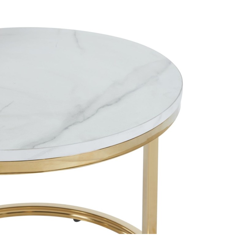 Bench (white marble/gold gloss) 70 + 50 Bench (white marble/gold gloss) 70 + 50