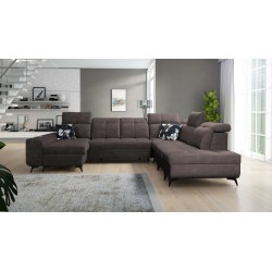 Funkcjonalny narożnik w kształcie U Ascot X z tkaniną Welur, Wave 10 | Sklep z meblami Funkcjonalny narożnik w kształcie U Ascot X z tkaniną Welur, Wave 10 | Sklep z meblami