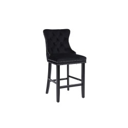 Taburete de terciopelo (negro)