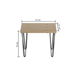 Bank (Eiche Artisan + Beine III) 67x67 Bank (Eiche Artisan + Beine III) 67x67