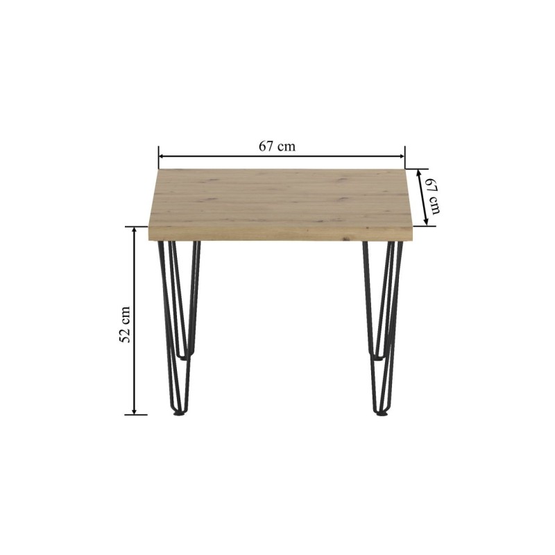Bank (Eiche Artisan + Beine III) 67x67 Bank (Eiche Artisan + Beine III) 67x67