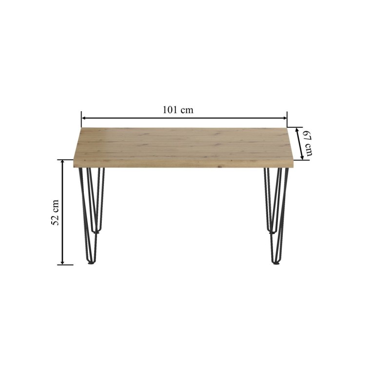 Bench (artisan oak + legs III) 67x101 Bench (artisan oak + legs III) 67x101