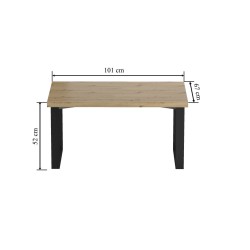 Bank (Eiche Artisan + Beine U) 67x101 Bank (Eiche Artisan + Beine U) 67x101