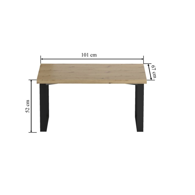 Bank (Eiche Artisan + Beine U) 67x101 Bank (Eiche Artisan + Beine U) 67x101