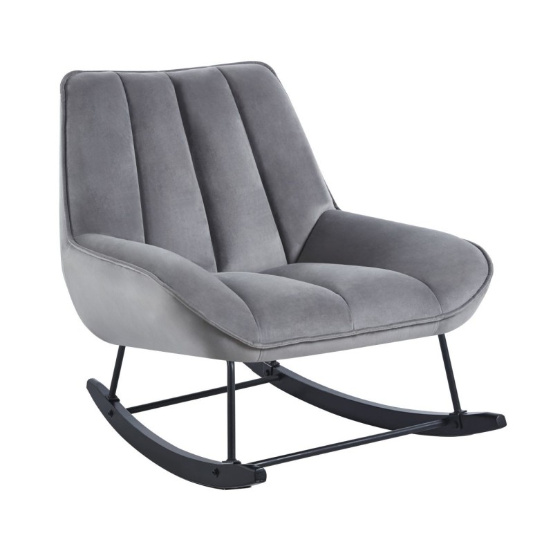 Velvet rocking chair (gray)