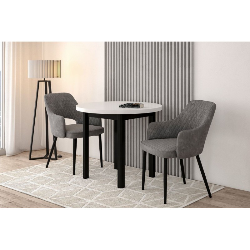Round table (white/black) Fi80 Round table (white/black) Fi80