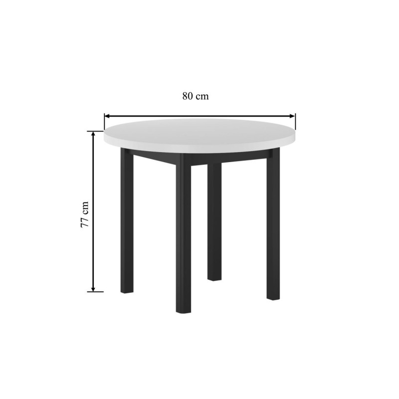 Round table (white/black) Fi80 Round table (white/black) Fi80