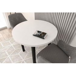 Runder Tisch (weiß/schwarz) Ø90 Runder Tisch (weiß/schwarz) Ø90