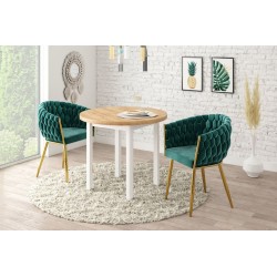 Runder Tisch (Craft Goldene Eiche/Weiß) Ø90 Runder Tisch (Craft Goldene Eiche/Weiß) Ø90