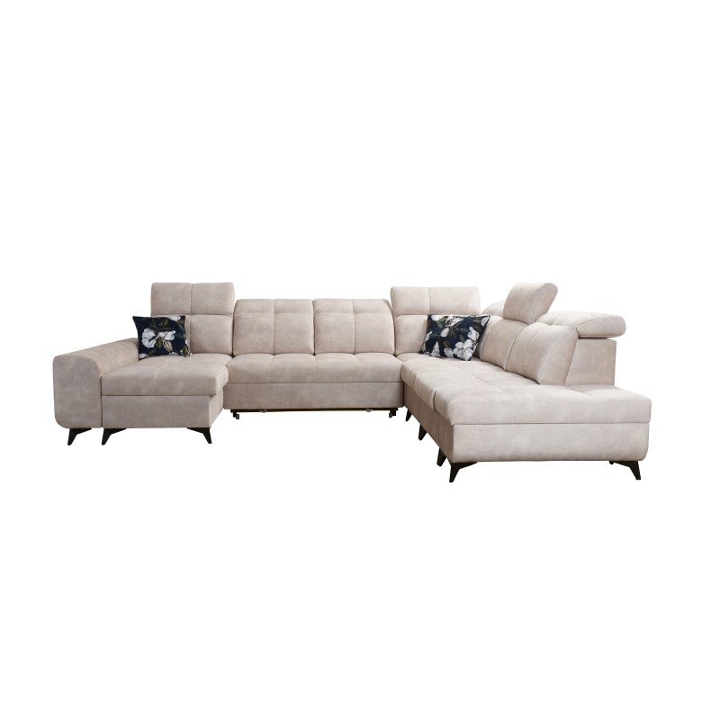 Funktionale U-förmige Ecksofa Ascot X mit Veloursstoff, Wave 14 | Möbelgeschäft Funktionale U-förmige Ecksofa Ascot X mit Veloursstoff, Wave 14 | Möbelgeschäft