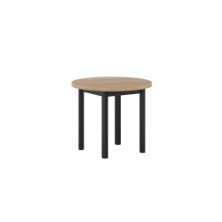 Round table (golden craft oak/black) Fi90