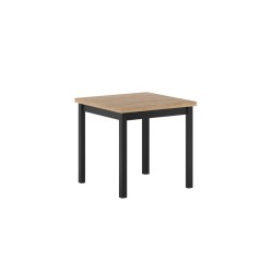 Table (golden oak craft/black) 80x80