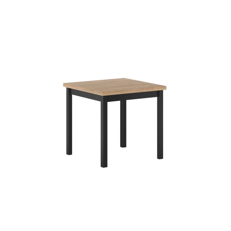Tisch (Craft Eiche Gold/Schwarz) 80x80 Tisch (Craft Eiche Gold/Schwarz) 80x80