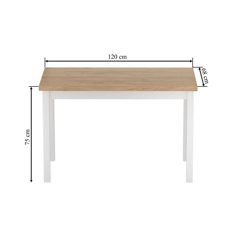 Table (golden oak craft/white) 68x120 Table (golden oak craft/white) 68x120