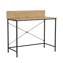 Schreibtisch (natürliche Eiche/schwarzes Gestell)