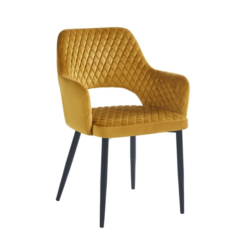 Velvet chair (curry)