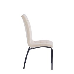 Velvet chair (beige) - black frame Velvet chair (beige) - black frame