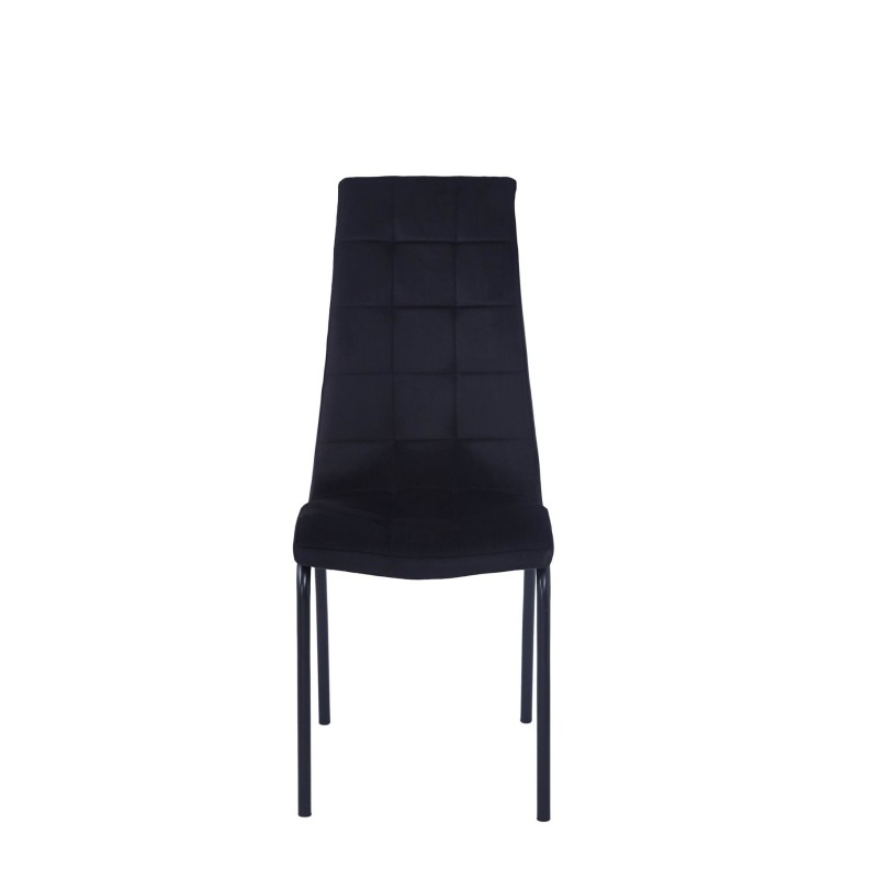 Silla de terciopelo (negro) - estructura negra Silla de terciopelo (negro) - estructura negra