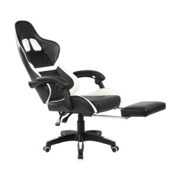 Drehbarer Gaming-Stuhl (schwarz-weiß) Drehbarer Gaming-Stuhl (schwarz-weiß)