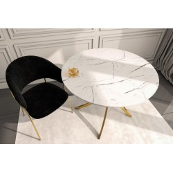 Mesa (mármol blanco/oro) 100x100 Mesa (mármol blanco/oro) 100x100