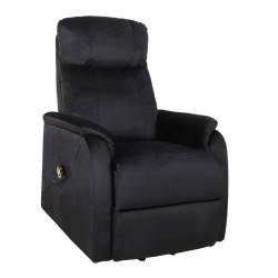 Sillón reclinable eléctrico (terciopelo) / negro