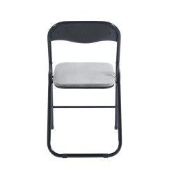 Folding velvet chair (gray) Folding velvet chair (gray)