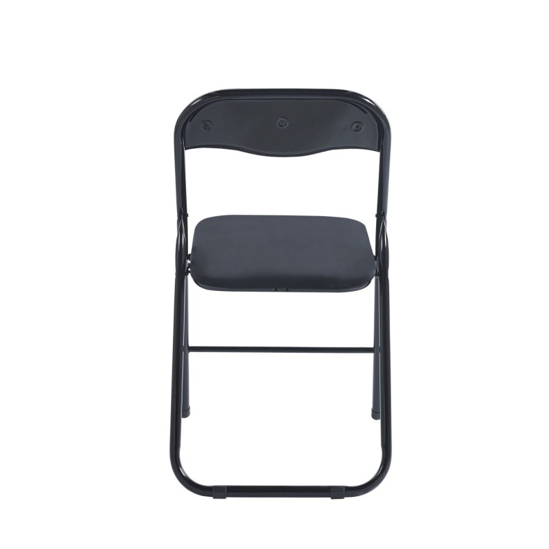 Silla plegable de terciopelo (negra) Silla plegable de terciopelo (negra)