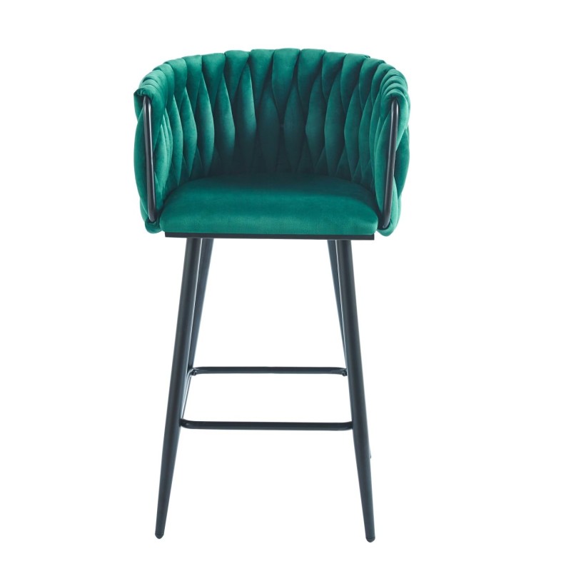 Green velvet bar stool (black frame) Green velvet bar stool (black frame)