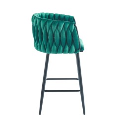 Green velvet bar stool (black frame) Green velvet bar stool (black frame)