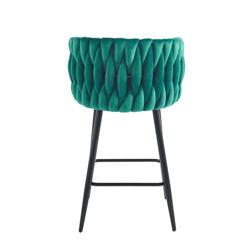 Green velvet bar stool (black frame) Green velvet bar stool (black frame)
