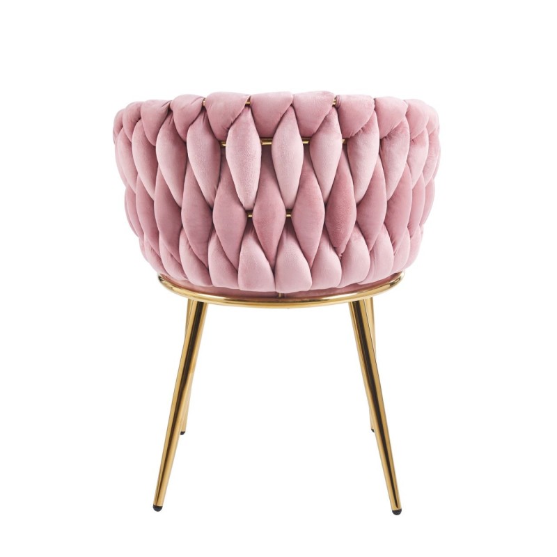Velvet chair (pink) - gold frame Velvet chair (pink) - gold frame
