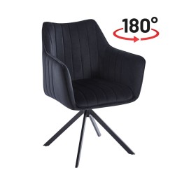 Velvet chair (black)