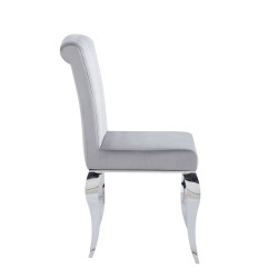 Velvet/chrome chair (gray) Velvet/chrome chair (gray)